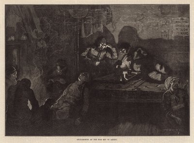 Opiumsrygning i East End of London (gravering) af William Bazett Murray