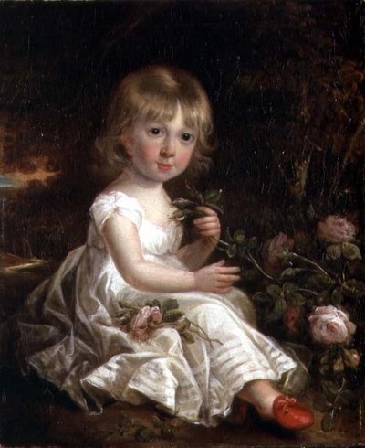 Portræt af en ung pige (olie på lærred) af William Beechey