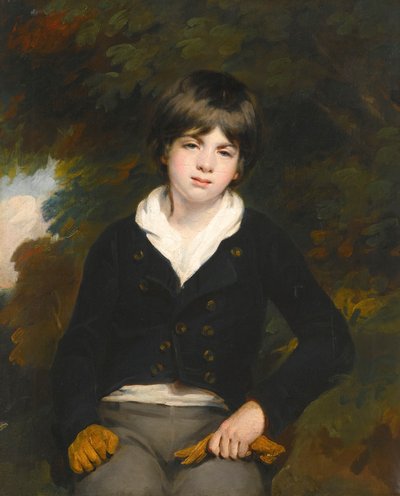 Portræt af en dreng, der siges at være Master Barker af William Beechey