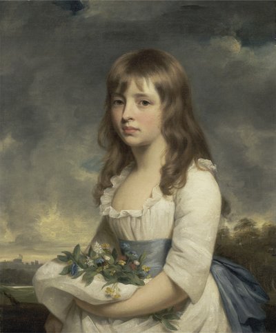 Portræt af en pige, ca. 1790 (olie på lærred) af William Beechey