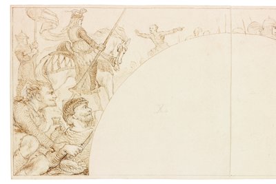 Skitse til vægmaleri i Wallington Hall (farve) af William Bell Scott