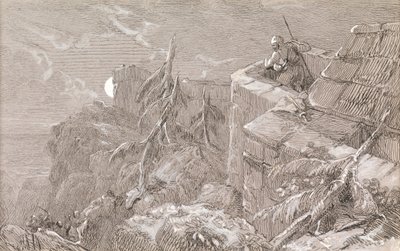 Storming the Castle (pen og blæk med kropsfarve) af William Bell Scott