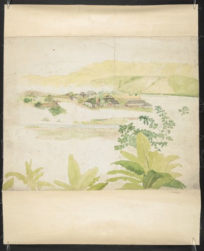 Akvareltegning af Lucky Valley Estate, Clarendon, Jamaica af William Berryman
