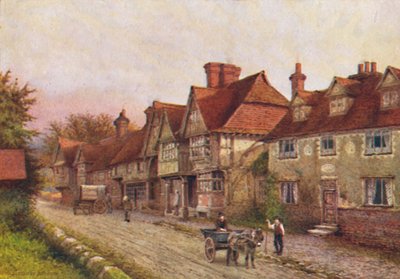Chiddingstone fra hjørnet af kirkegården, 1907 af William Biscombe Gardner