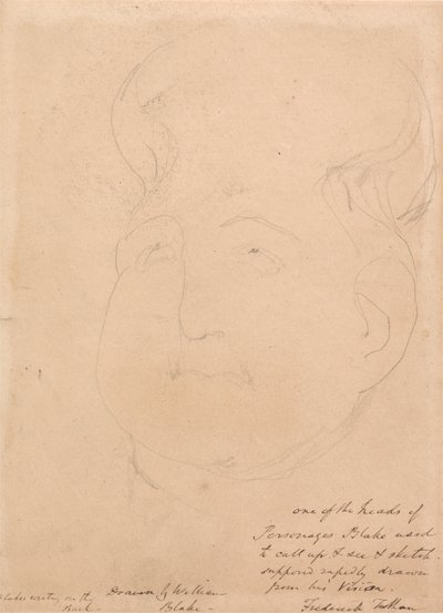 Et visionært hoved af William Blake