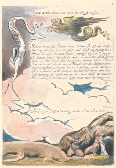 Amerika. En profeti, plade 6, vises for amerikanerne .... af William Blake