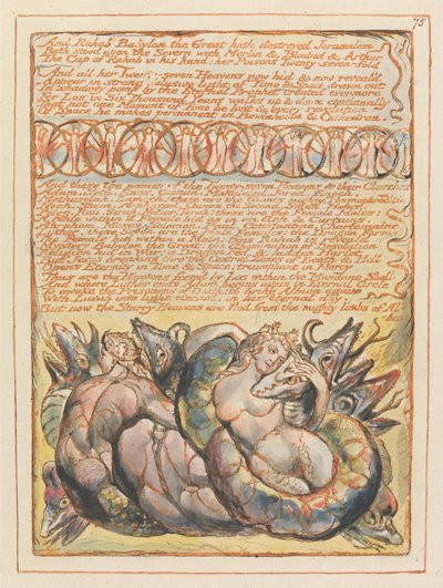 Und Rahab Babylon die Große (Platte 75) af William Blake