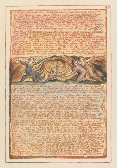 «Og formet til fire kostbare sten...» (Tavle 59) af William Blake