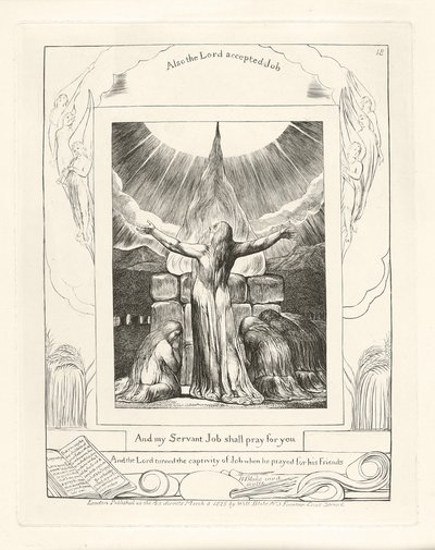 Og min tjener Job skal bede for dig, 1825 af William Blake