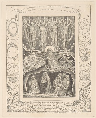 Jobs Bog, Plade 14, Da Morgenstjernerne sang sammen af William Blake