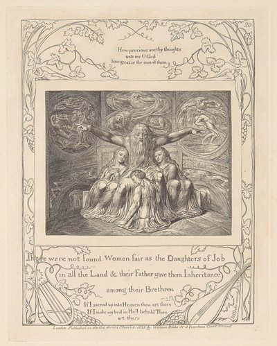 Jobs Bog, Plade 20, Job og hans døtre af William Blake