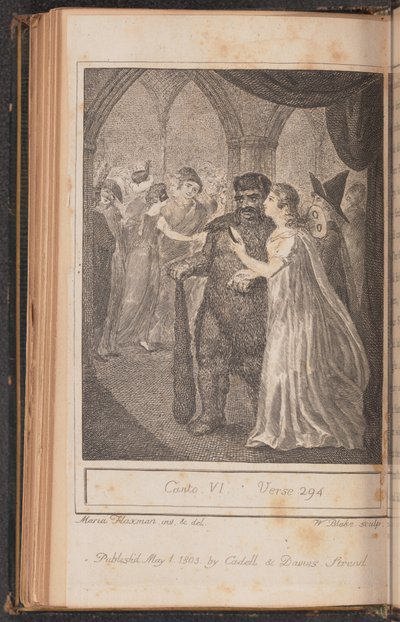 Canto IV, vers 294, udgivet 1803. af William Blake