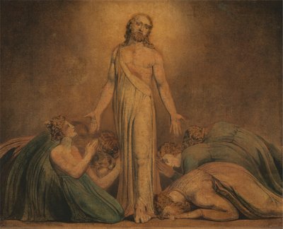 Kristus viser sig for apostlene efter opstandelsen af William Blake