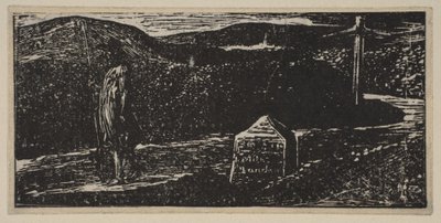 Colinets Journey: Milestone Marked LXII Miles to London, fra Thorntons Pastorals of V..., 1821. af William Blake