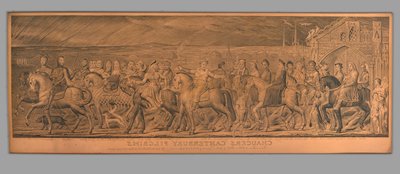 Kupferplatte für Chaucers Canterbury Pilger af William Blake