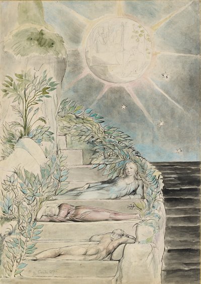 Dante og Statius sover, Virgil ser på illustration til 