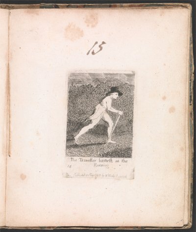 For børn. Paradisets porte, plade 16, den rejsende skynder sig om aftenen af William Blake