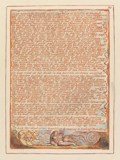 "Es ist leichter, einem Feind zu vergeben..." (Tafel 91) af William Blake