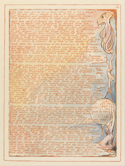 Jerusalem, plade 12, hvorfor vil du give hende .... af William Blake