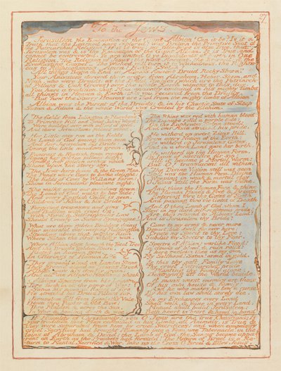 Jerusalem, plade 27, til jøderne .... af William Blake