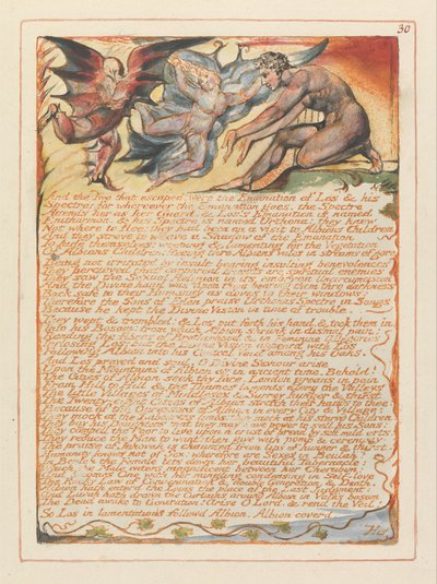 Jerusalem, plade 30, og de to, der slap væk .... af William Blake