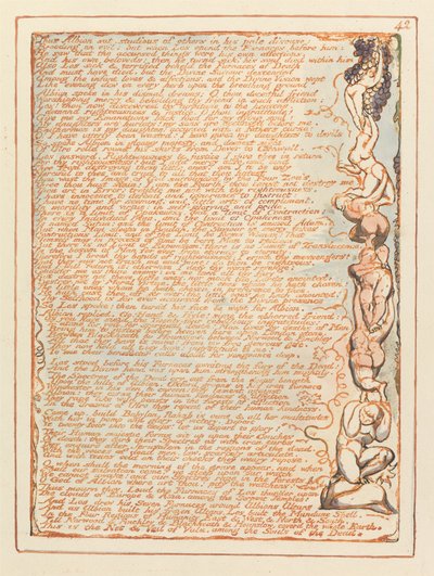 Jerusalem, plade 42, således sad Albion .... af William Blake