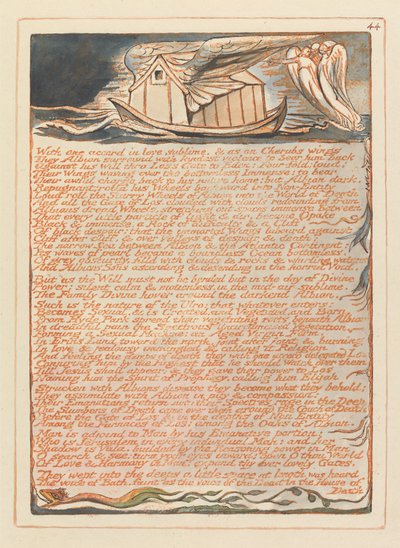Jerusalem, plade 44, med enighed .... af William Blake