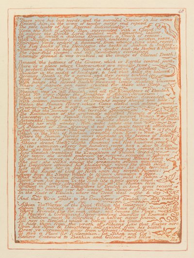 Jerusalem, plade 48, Dette var hans sidste ord .... af William Blake