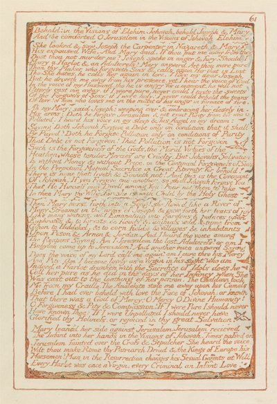 Jerusalem, plade 61, se- i Elohim Jehovas syner .... af William Blake