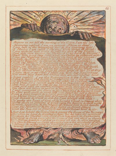 Jerusalem, plade 62, hvile på mig .... af William Blake