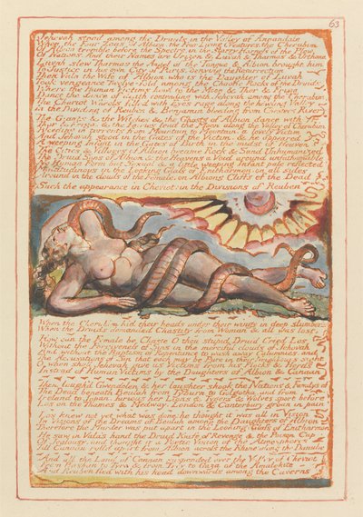 Jerusalem, plade 63, Jehova stod blandt druiderne .... af William Blake
