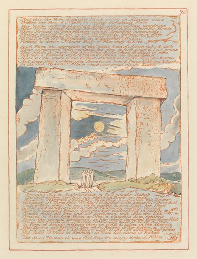 Jerusalem, plade 70, og dette i form af mægtig hånd .... af William Blake