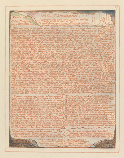 Jerusalem, plade 77, til de kristne .... af William Blake