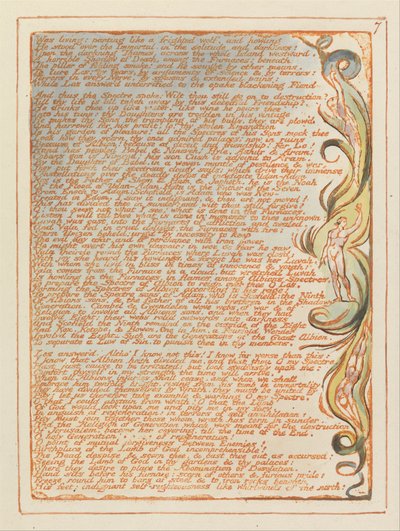 Jerusalem, tallerken 7, levede-panting .... af William Blake