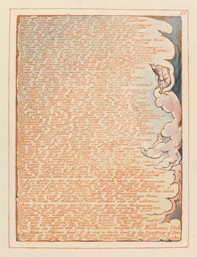Jerusalem, tallerken 83, korruption er vist på dine lemmer .... af William Blake