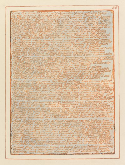 Jerusalem, plade 86, jeg ser din form .... af William Blake