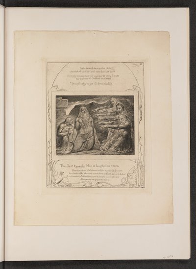 Job irettesat af sine venner af William Blake