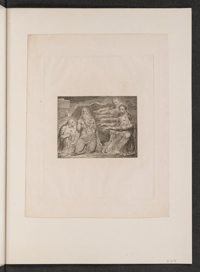 Job irettesat af sine venner af William Blake