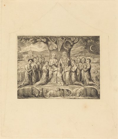 Job og hans familie af William Blake