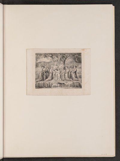 Job og hans familie, 1825. af William Blake