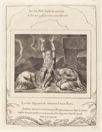Jobs fortvivlelse, 1825. af William Blake