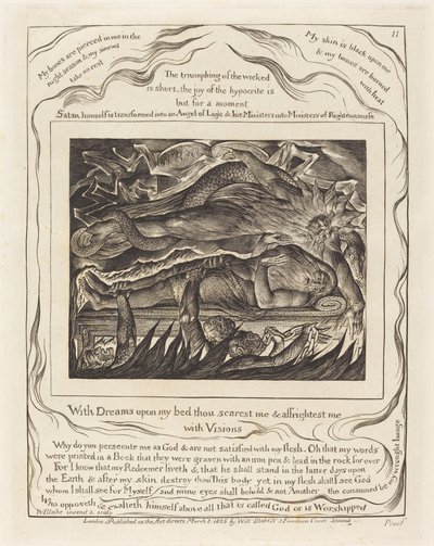 Jobs onde drømme, 1825. af William Blake
