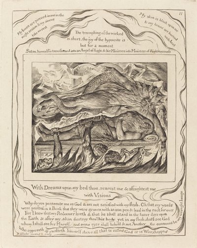 Jobs onde drømme, 1825. af William Blake