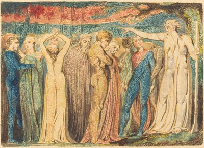 Joseph af Arimathea prædiker for briterne, ca. 17941796. af William Blake