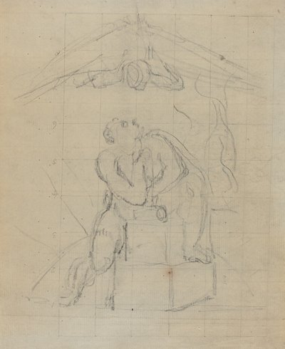 Los og hans spøgelse [verso] af William Blake