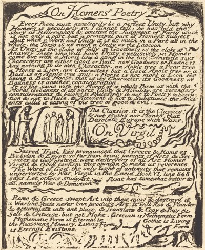 Om Homers digtning og om Virgil, 1822. af William Blake