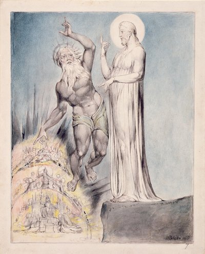 PD.19-1950 Satan frister Kristus med jordens kongeriger fra Miltons 