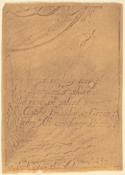 Neudruck von Fragment einer stornierten Platte für "Eine Prophezeiung" af William Blake