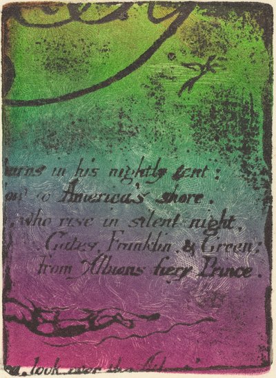 Genangreb fra fragment af annulleret plade til A Prophecy, 1793. af William Blake
