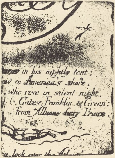 Genangreb fra fragment af annulleret plade til A Prophecy, 1793. af William Blake